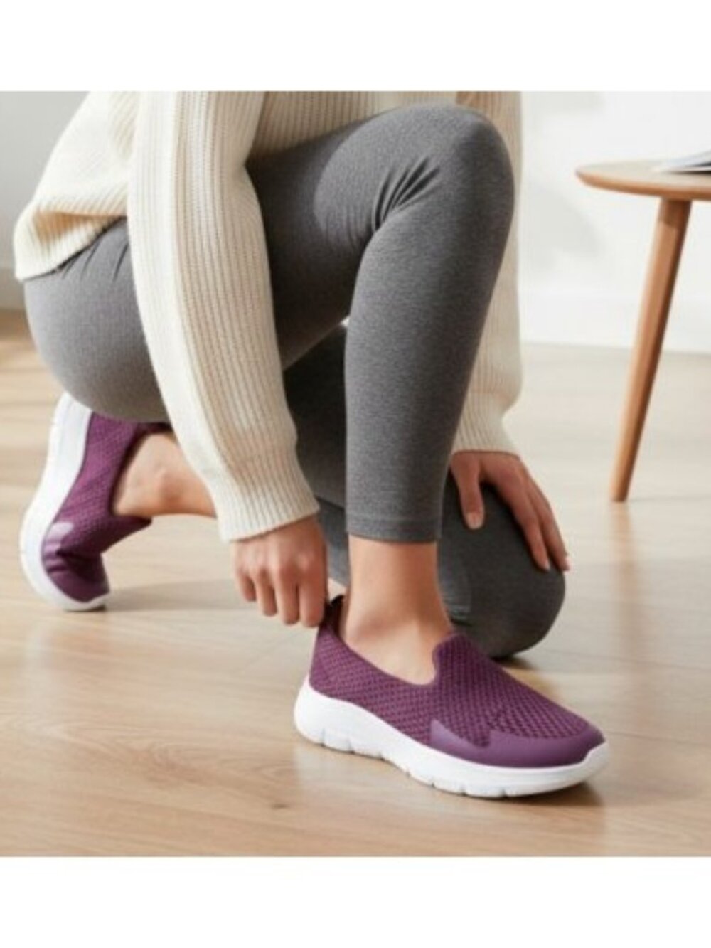 New STUDIO 1886 Purple Slip On Comfort Shoes Ladies Size 8